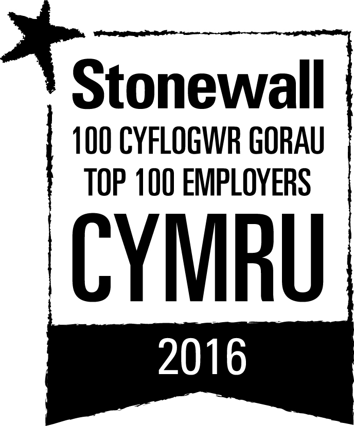 Logo 100 Cyflogwr Gorau Stonewall